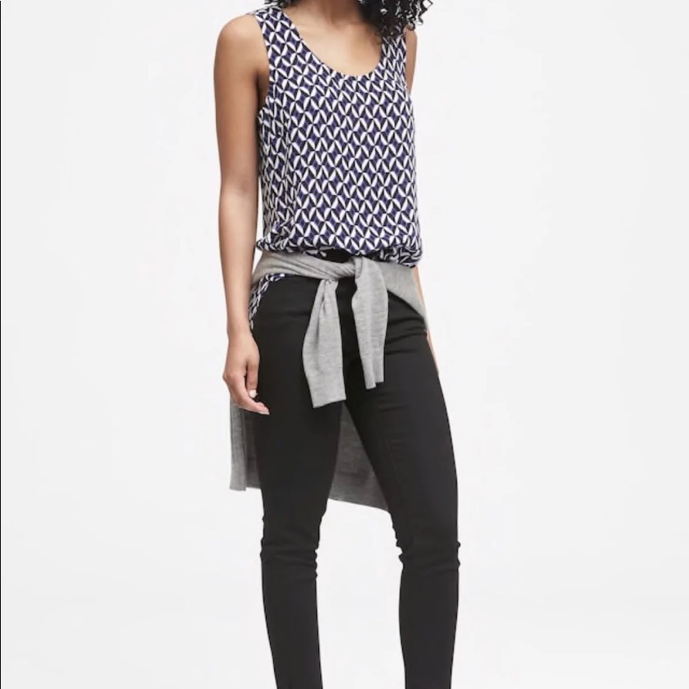 Banana Republic High Low printed tank XS